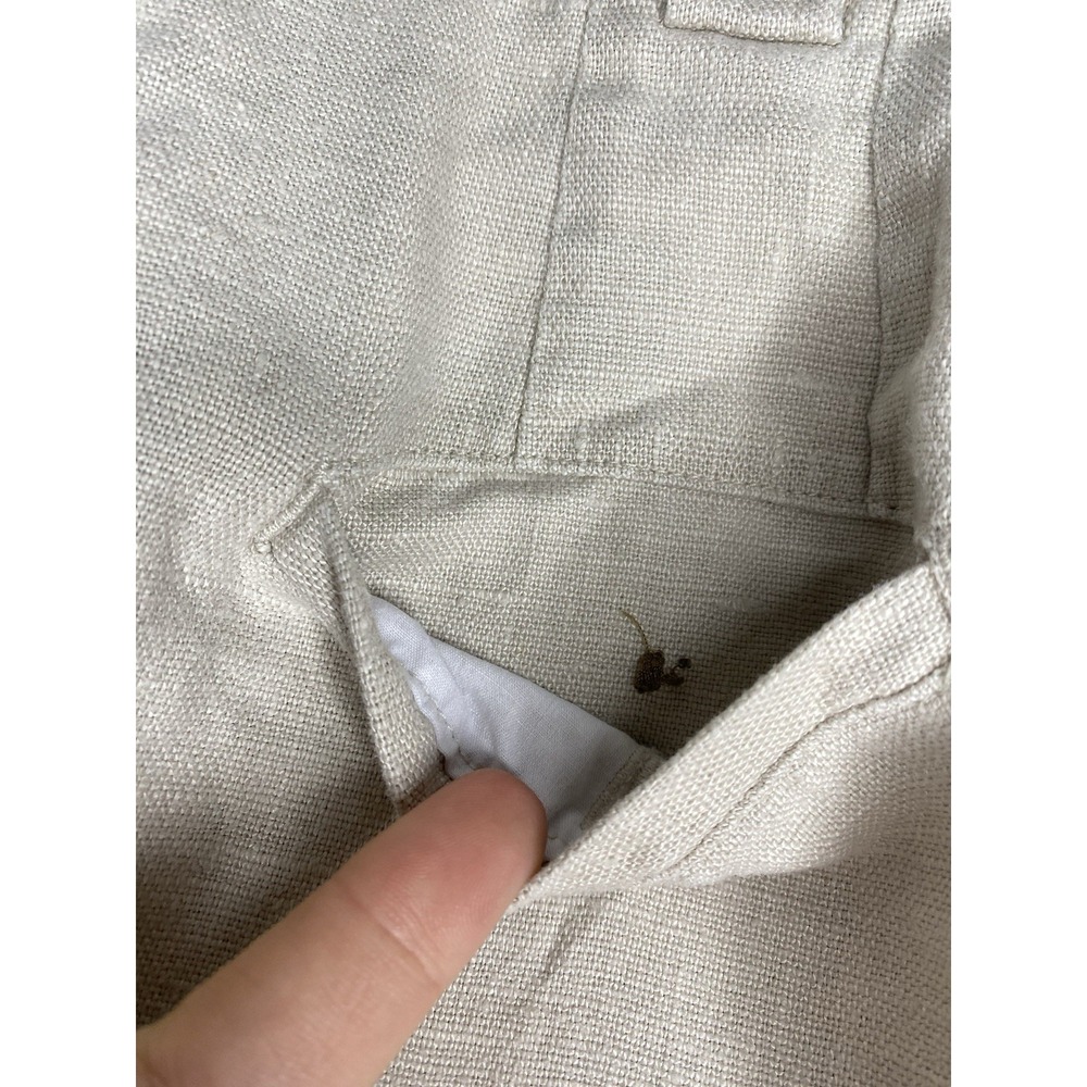 Vintage Gap Women's 100% Linen High Rise Shorts Beige 10- Read - Picture 5 of 6